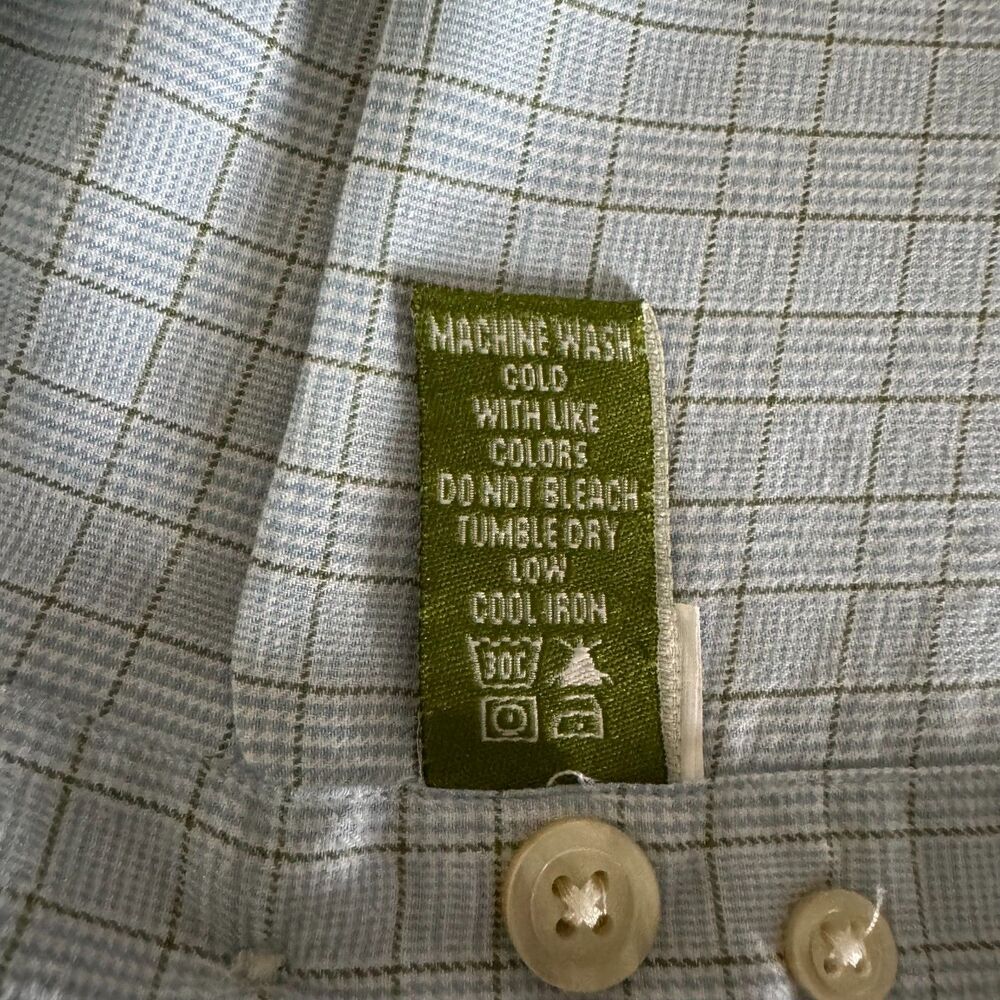 Orvis Lightweight Flannel Button Down Collar Shirt - Blue - Size L - Picture 7 of 8